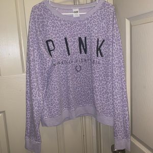Victoria’s Secret purple leopard sweatshirt